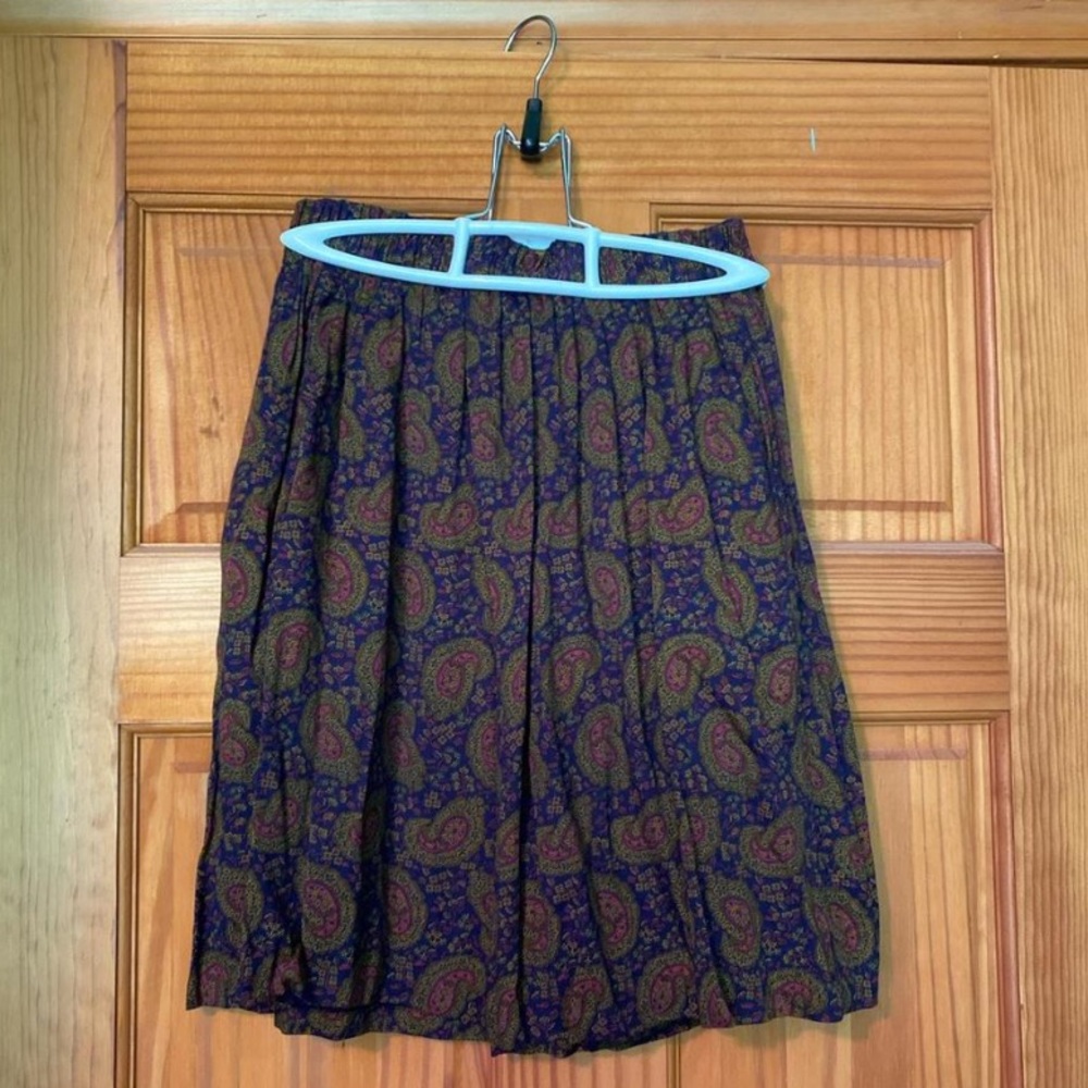 Talbots Paisley Skirt with Pockets
